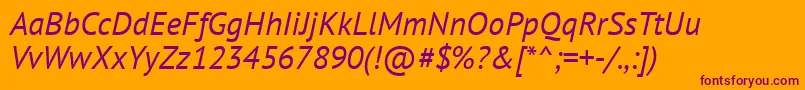 Pts56f Font – Purple Fonts on Orange Background