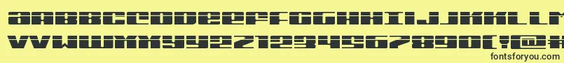 Michiganexpandlaser Font – Black Fonts on Yellow Background