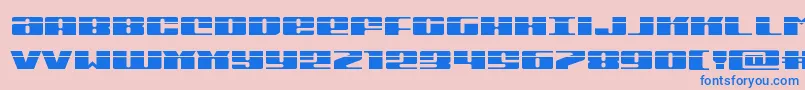 Michiganexpandlaser Font – Blue Fonts on Pink Background