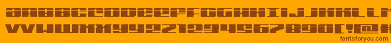 Michiganexpandlaser Font – Brown Fonts on Orange Background