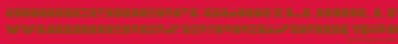 Michiganexpandlaser Font – Brown Fonts on Red Background