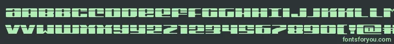 Michiganexpandlaser Font – Green Fonts on Black Background