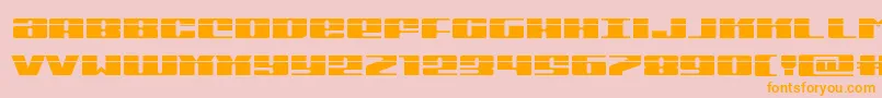 Michiganexpandlaser Font – Orange Fonts on Pink Background