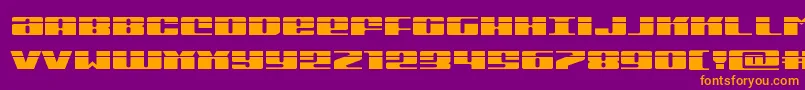 Michiganexpandlaser Font – Orange Fonts on Purple Background