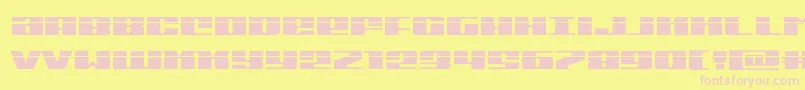 Michiganexpandlaser Font – Pink Fonts on Yellow Background