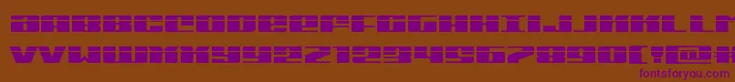 Michiganexpandlaser Font – Purple Fonts on Brown Background