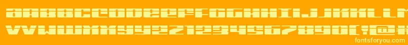 Michiganexpandlaser Font – Yellow Fonts on Orange Background
