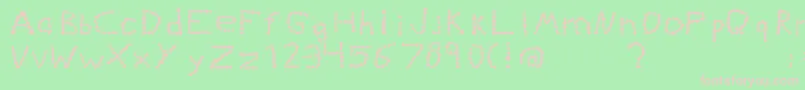 Kiddiegrinder Font – Pink Fonts on Green Background