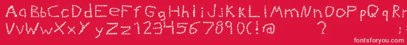 Kiddiegrinder Font – Pink Fonts on Red Background