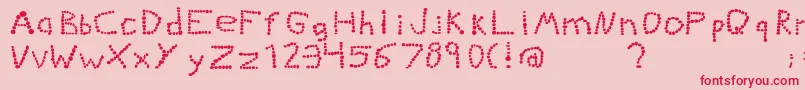 Kiddiegrinder Font – Red Fonts on Pink Background