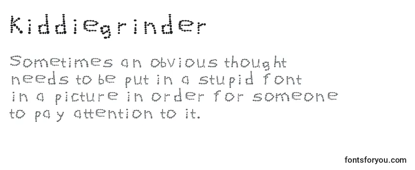 Review of the Kiddiegrinder Font