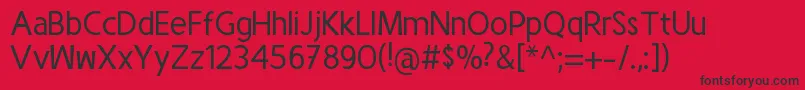 fuente GodusRegular – Fuentes Negras Sobre Fondo Rojo