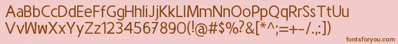 Шрифт GodusRegular – коричневые шрифты на розовом фоне