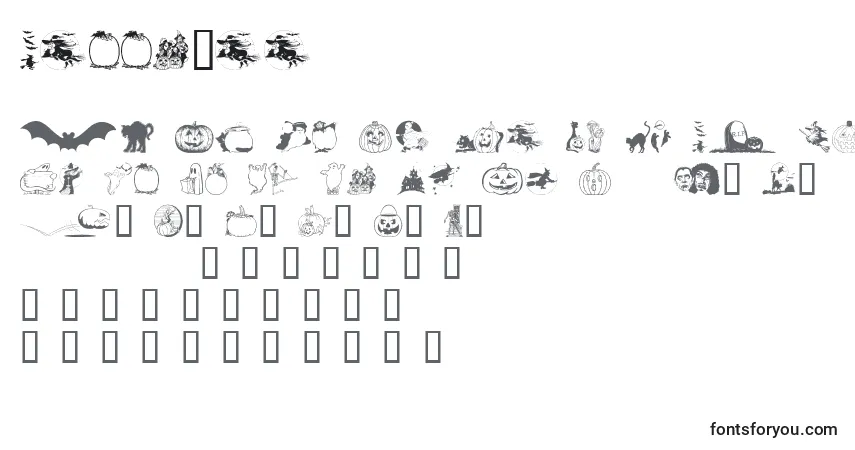 Schriftart Hellowee – Alphabet, Zahlen, spezielle Symbole