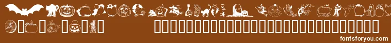 Шрифт Hellowee – белые шрифты на коричневом фоне