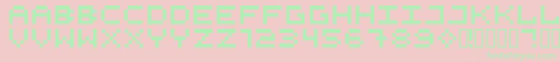 525Squa Font – Green Fonts on Pink Background