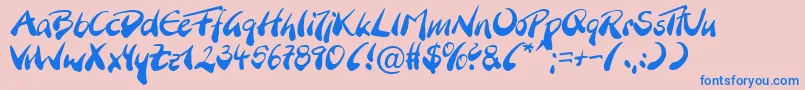 Dbbrnms Font – Blue Fonts on Pink Background