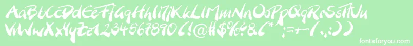 Dbbrnms Font – White Fonts on Green Background