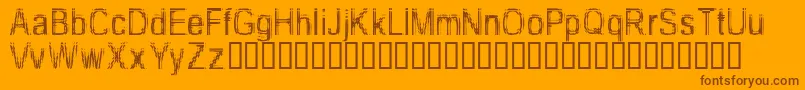 TooDamnDrunk-Schriftart – Braune Schriften auf orangefarbenem Hintergrund