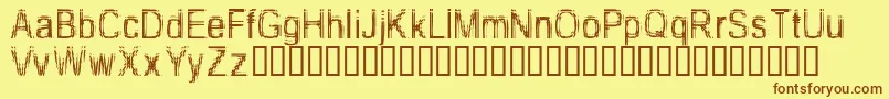 TooDamnDrunk Font – Brown Fonts on Yellow Background