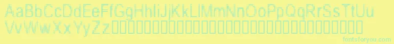 TooDamnDrunk Font – Green Fonts on Yellow Background