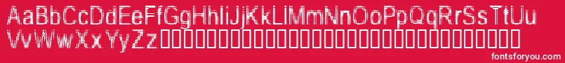 Czcionka TooDamnDrunk – białe czcionki na czerwonym tle