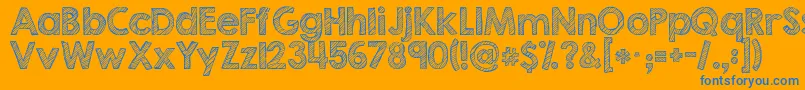 Kgsecondchancessketch Font – Blue Fonts on Orange Background