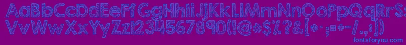 Weitere Informationen zur Kgsecondchancessketch-Schriftart Kgsecondchancessketch-Schriftart – Blaue Schriften auf violettem Hintergrund