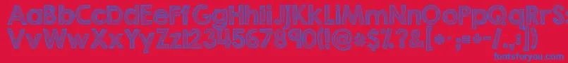 Kgsecondchancessketch Font – Blue Fonts on Red Background