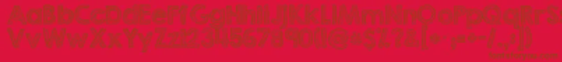 Kgsecondchancessketch Font – Brown Fonts on Red Background