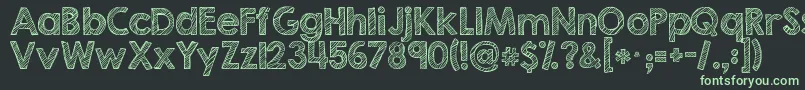 Kgsecondchancessketch Font – Green Fonts on Black Background