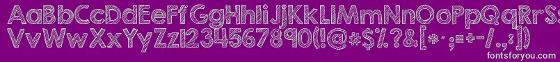 Kgsecondchancessketch Font – Green Fonts on Purple Background