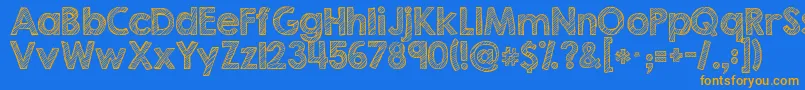 Kgsecondchancessketch Font – Orange Fonts on Blue Background