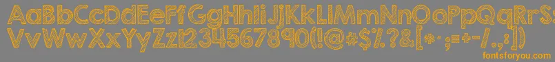 Kgsecondchancessketch Font – Orange Fonts on Gray Background