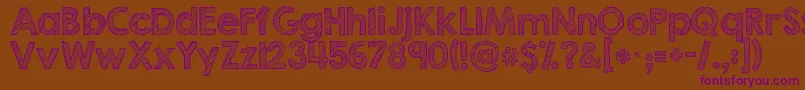 Kgsecondchancessketch Font – Purple Fonts on Brown Background