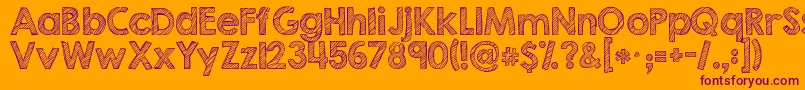 Kgsecondchancessketch Font – Purple Fonts on Orange Background