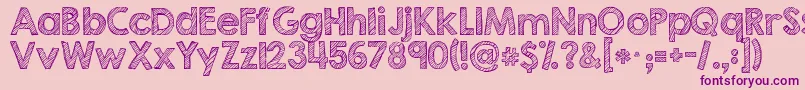 Kgsecondchancessketch Font – Purple Fonts on Pink Background