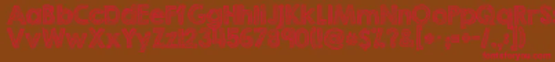 Kgsecondchancessketch Font – Red Fonts on Brown Background