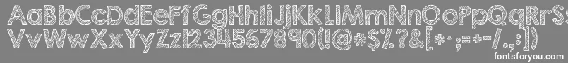 フォントKgsecondchancessketch – 灰色の背景に白い文字