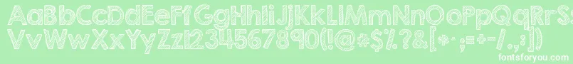 Kgsecondchancessketch Font – White Fonts on Green Background