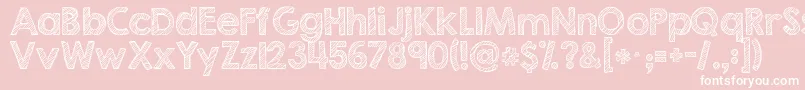 フォントKgsecondchancessketch – ピンクの背景に白い文字