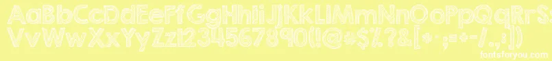 Kgsecondchancessketch Font – White Fonts on Yellow Background