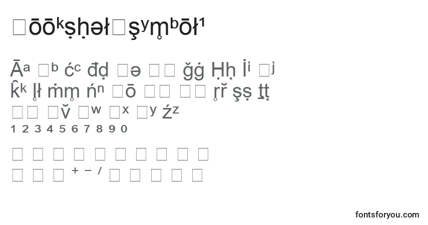 Schriftart BookshelfSymbol1 – Alphabet, Zahlen, spezielle Symbole