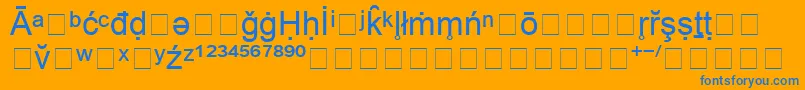 BookshelfSymbol1 Font – Blue Fonts on Orange Background