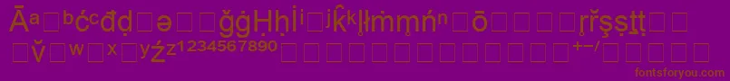 BookshelfSymbol1 Font – Brown Fonts on Purple Background