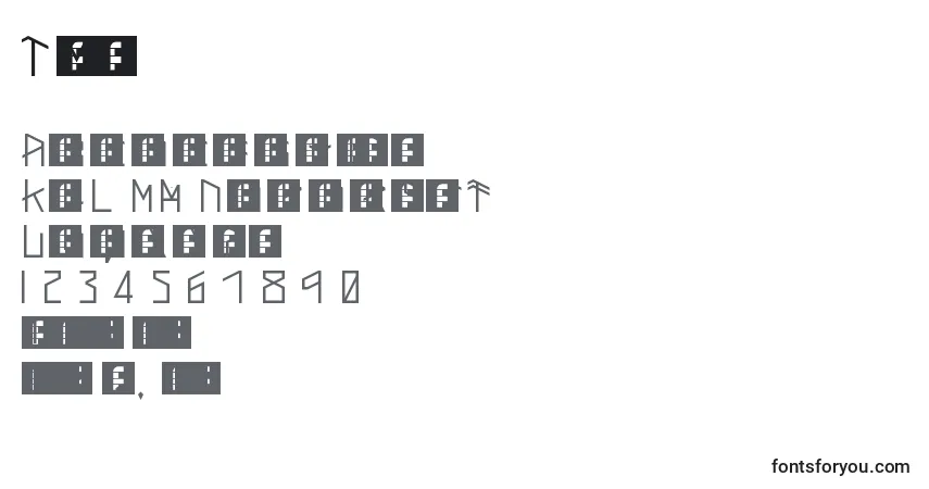 Schriftart ThorsMark – Alphabet, Zahlen, spezielle Symbole
