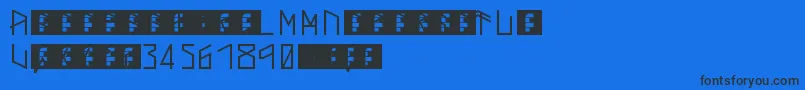 ThorsMark Font – Black Fonts on Blue Background