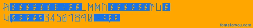 ThorsMark Font – Blue Fonts on Orange Background