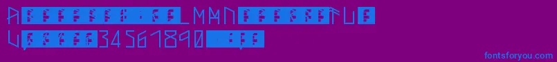 ThorsMark Font – Blue Fonts on Purple Background