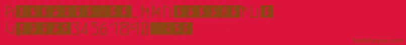 ThorsMark Font – Brown Fonts on Red Background